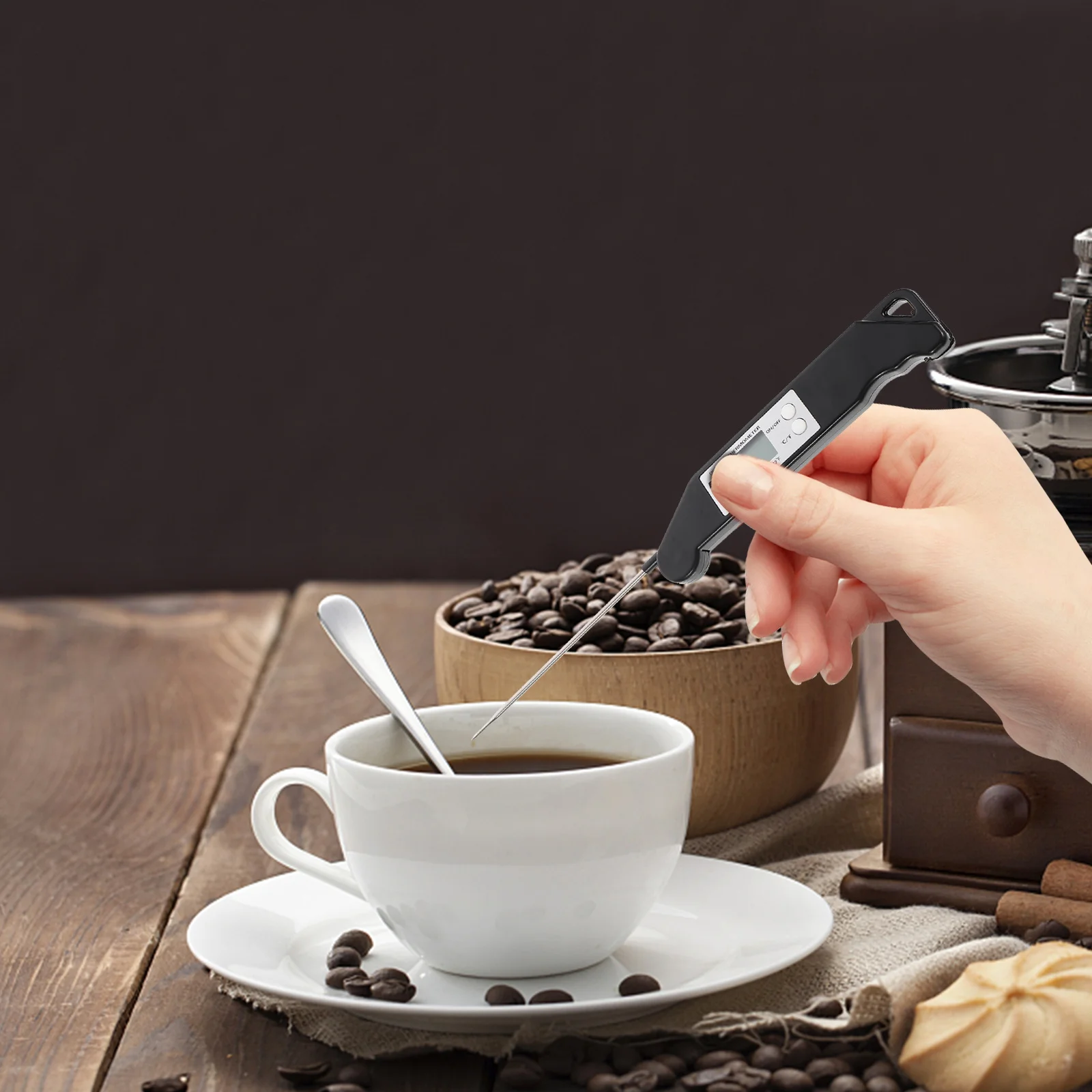 

Stainless Steel Probe Digital Thermometer for Cooking Bbq Grill and Food Temperature Measurement Portable