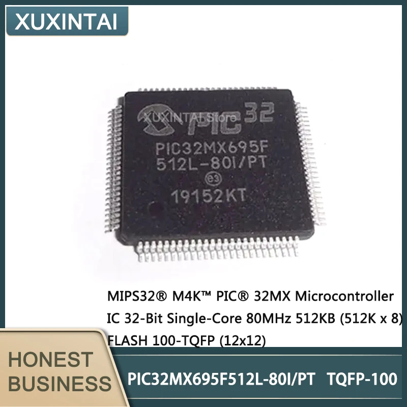 

5Pcs/Lot New PIC32MX695F512L-80I/PT PIC32MX695 Microcontroller IC 32-Bit Single-Core 80MHz 512KB (512K x 8) FLASH 100-TQFP