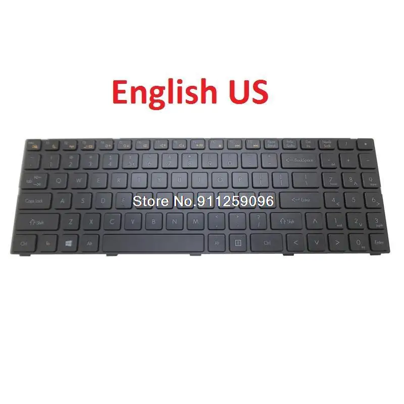 Laptop Keyboard For HASEE K580S English US Russia RU With Black Frame New