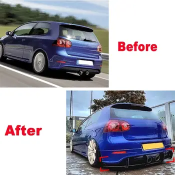 Pro VW Golf 5 MK5 R32 2006-2009 Zadní nárazník, difuzor, spoiler, chránič splittera, styling auta, autodoplňky, dekorační sady 6 nejlepší prodej Zadní difuzor pro VW Golf R32 - №4