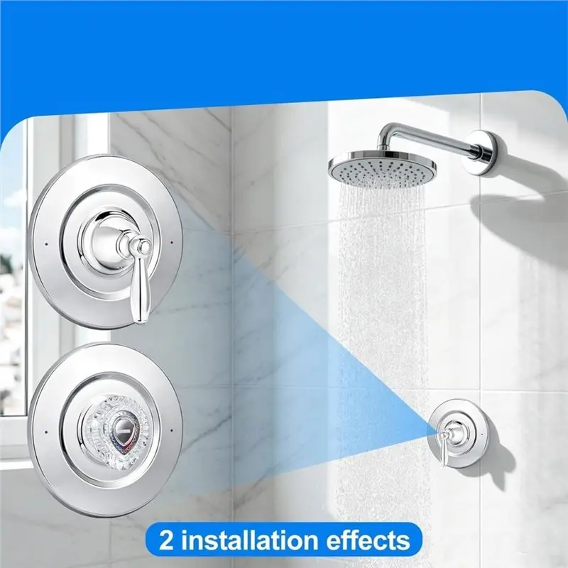 ABUG-Shower Trim Kit For Moen T470 Chateau Tub/Shower Valve Chrome, Include 96797 Push Pull Shower Knobs And Shower Handle