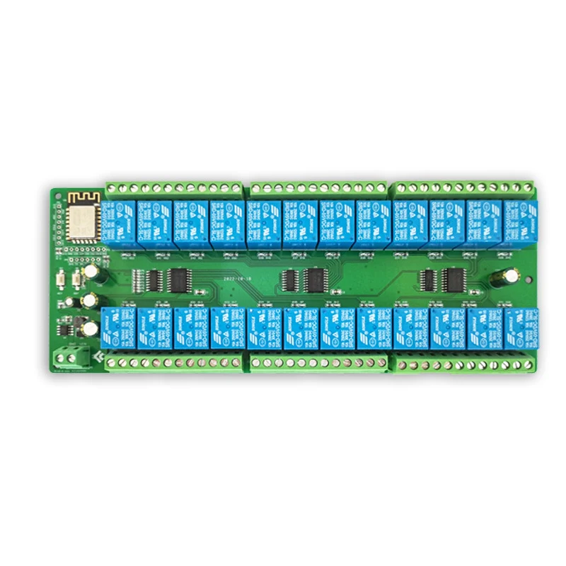 Modulo relè a 24 canali Alimentato CC ESP8266WIFI 5V/12V/24V Scheda di sviluppo ESP-12F per controllo wireless Smart Home