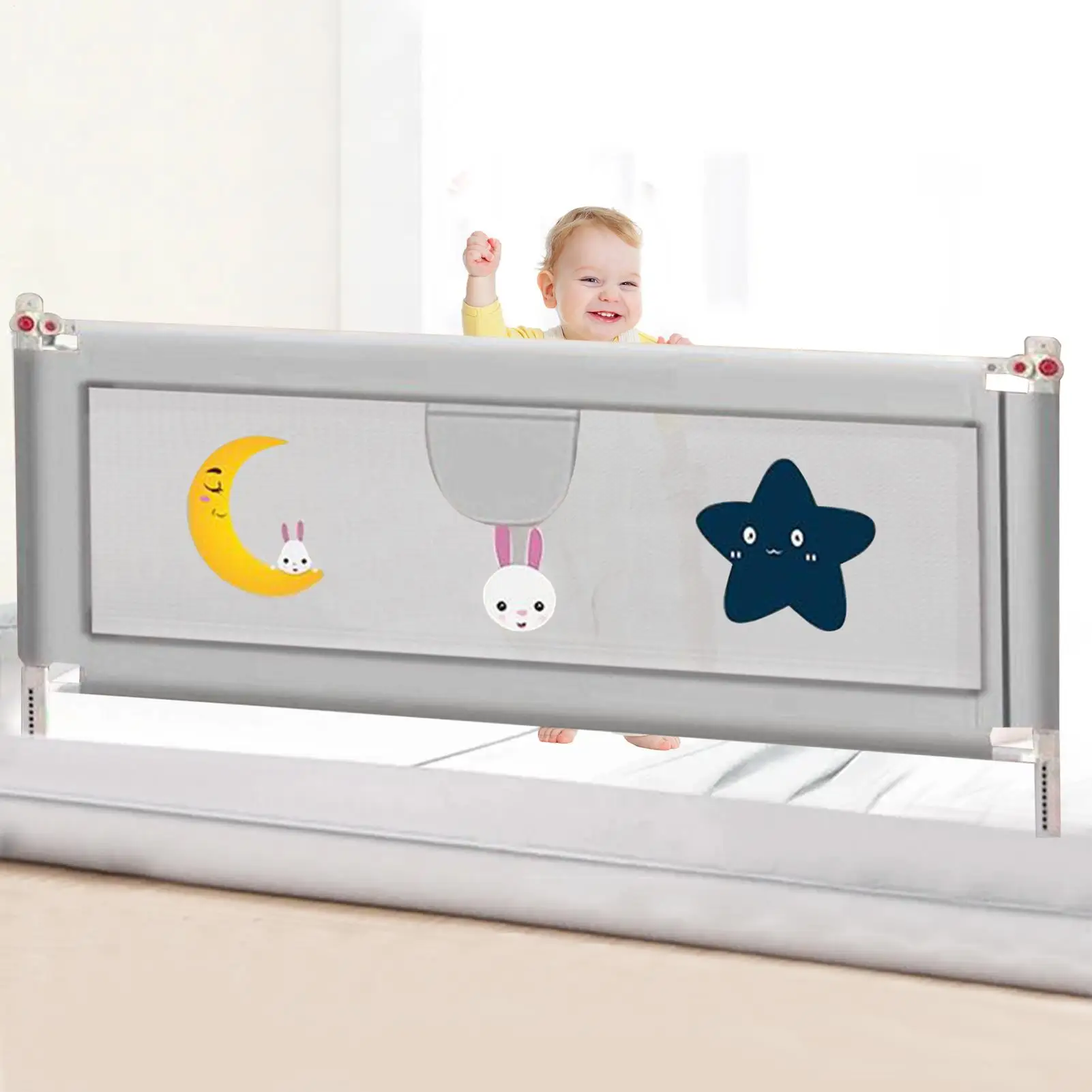 Rel Pelindung Tempat Tidur untuk Balita Bayi Pelindung Rel Tempat Tidur Pengaman Penyesuaian Tinggi Pelindung Tidur Aman Pagar Pembatas Keselamatan untuk
