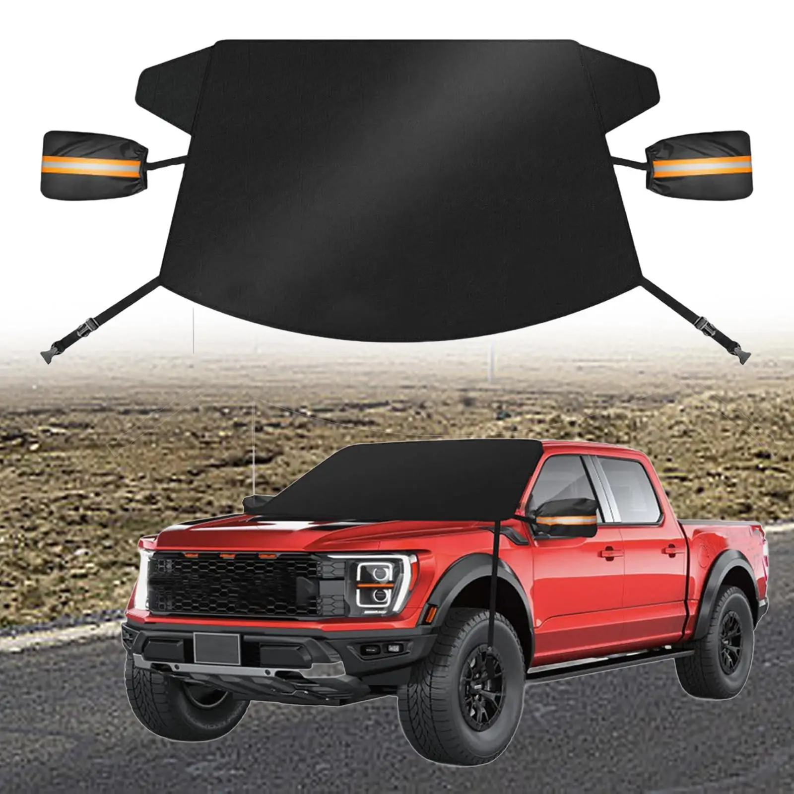 

Водонепроницаемый чехол для лобового стекла автомобиля от снега, ветрозащитный, всепогодный, для зимней защиты большинства автомобилей