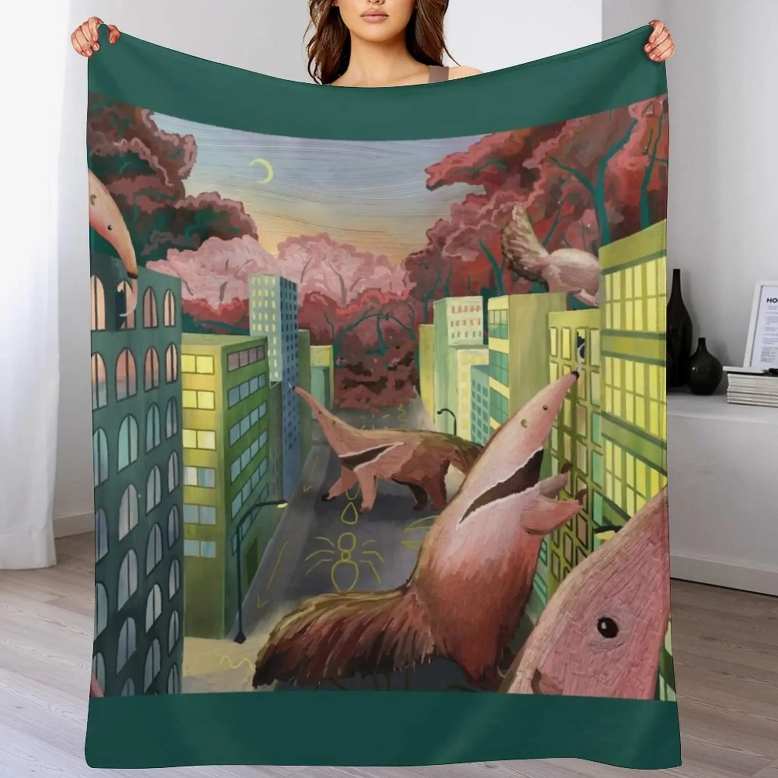

Age of Anteaters Throw Blanket Cozy Home Blanket Gift for Christmas Holiday
