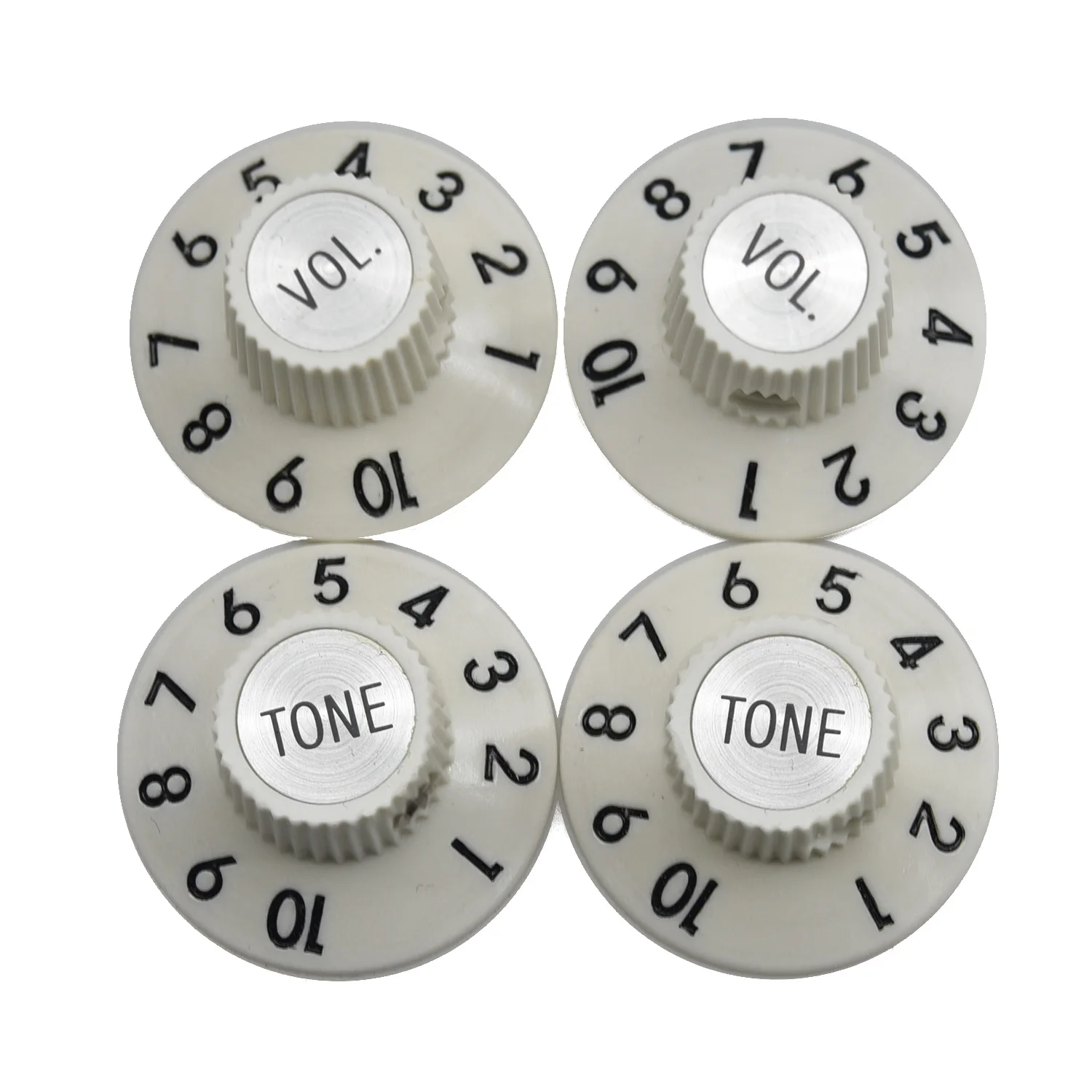 Dopro 4pcs Witch Hat Knobs Skirted Knobs with Set Screw 2V2T for Fender Telecaster 72 Custom/Jazzmaster or Amplifiers