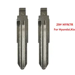 10pcs 29# HYN7R Metal Uncut Blank Flip Remote Key Blade for Keydiy KD Xhorse VVDI for Hyundai SONATA MOINCA KIA Car Key Blanks