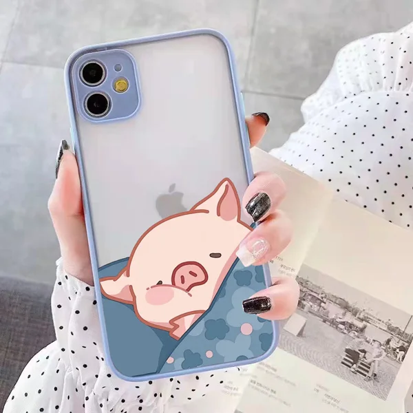 Niedliche Rosa Schweinchen Cartoon Handyhülle für iPhone 17 16 14 15 11 13 12 Pro Max Mini für iPhone X XS XR 16 15 14 Plus Weiche Rückseiten-Cover – Detail 4