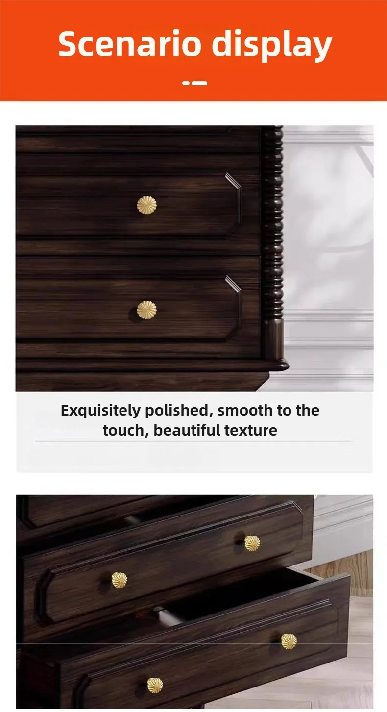 3 Stück Minimalistische Schubladenknöpfe im Europäischen Stil aus Massivem Aluminiumlegierung, DIY-Ziehgriff, Klassischer Luxus-Schubladenknopf, Schranktürgriff – Detail 3