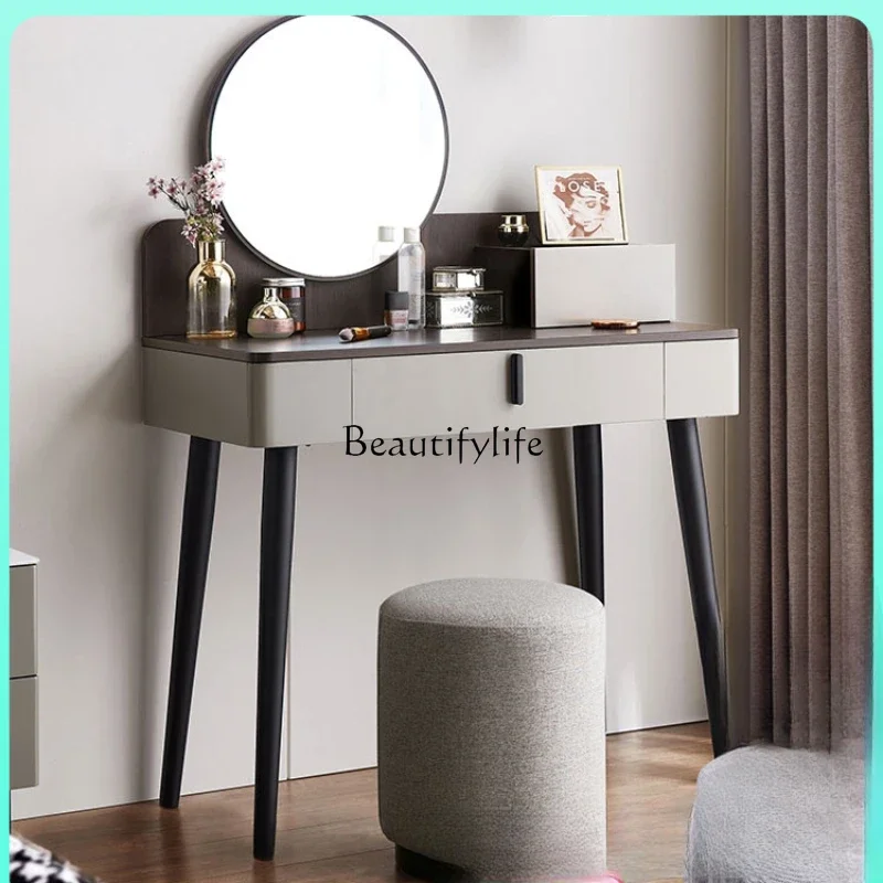 Nordic simple mini makeup table single dresser small apartment bedroom table image 2
