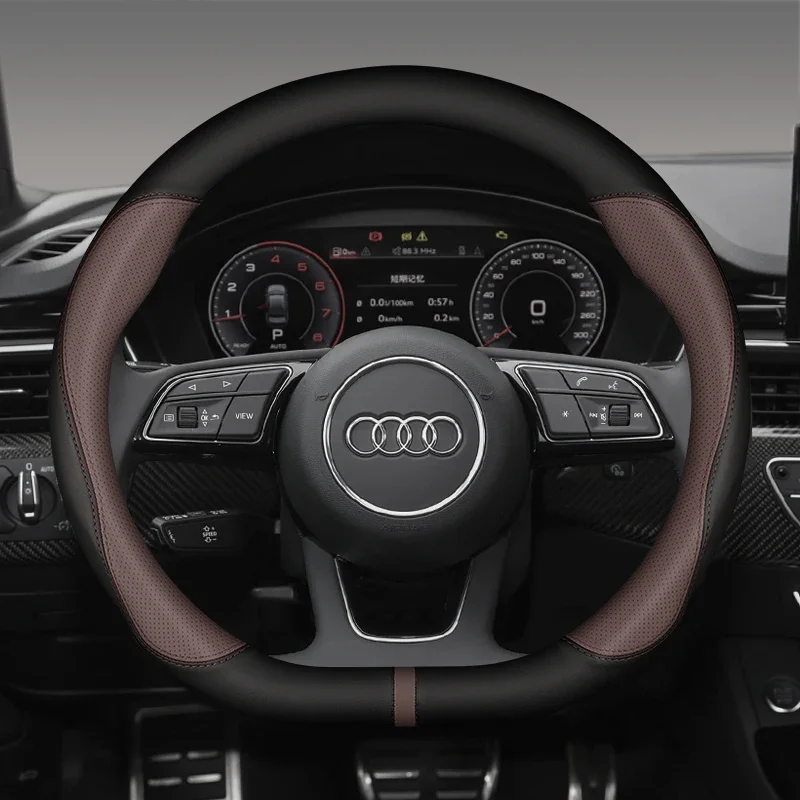 

Кожаная искусственная кожа для Audi A1 A3 A4 A5 A6 A7 A8 Q2 Q3 Q5 Q7 Q8 S4 S3 S5 S6 S8 RS6 RS4, 38 см, 15 дюймов, автомобильные аксессуары