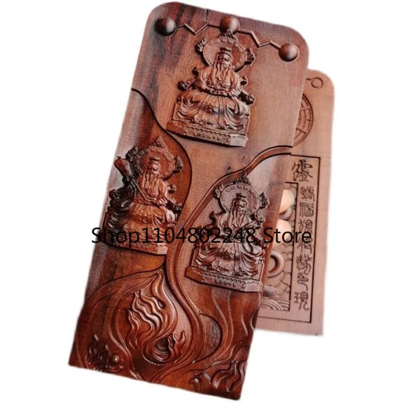 Taoist HandCarved Lightning Strike Jujube Wood Token Sanqing Order Token Taoist