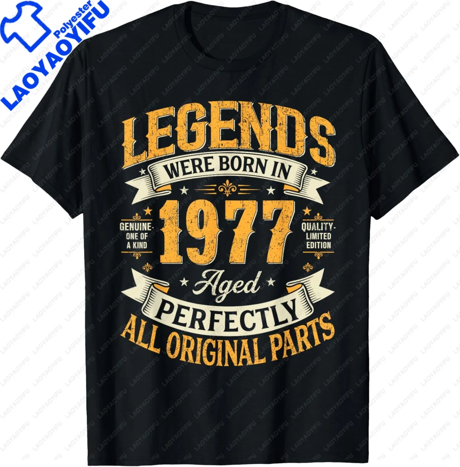 Jahrgang 1977. Alle Originalteile. T-Shirt Unisex Sommer Streetwear Tops Casual T Shirt für Mann Camisas – Detail 20