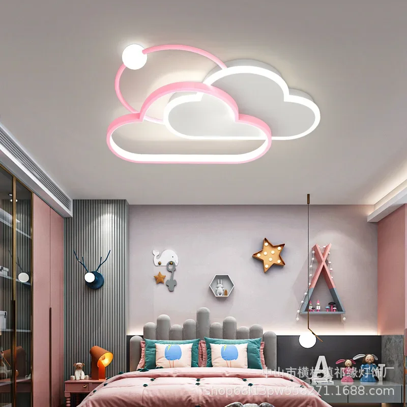 

Remote Dimming Cloud Shaped New Modern LED Chandelier Lights Living Children Room Kid Bedroom Child Study Lamps Indoor Lighting