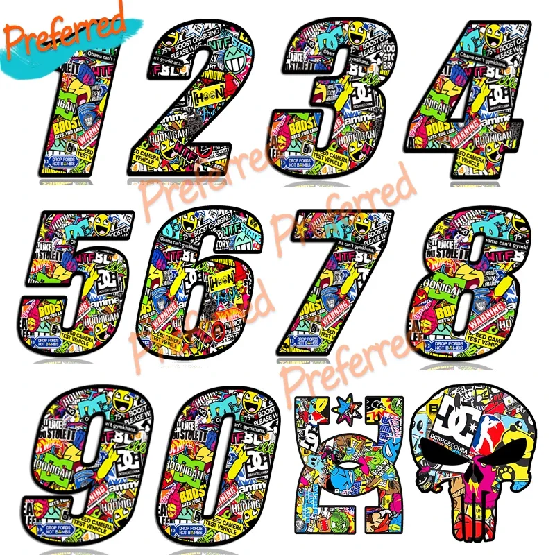 RACING START NUMBERS VINYL STICKERS MOTOCROSS MOTO GP AUTO CAR BIKE