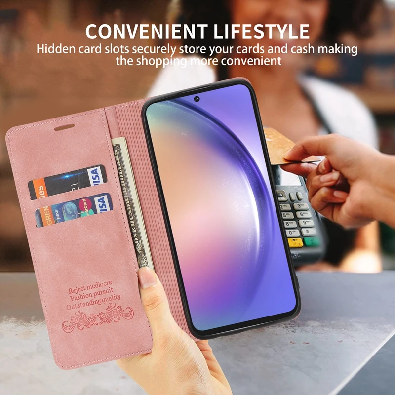 Brieftaschen-Kartenfach Magnetisches Flip-Lederetui für Samsung Galaxy S26 Ultra S25 Plus S24 FE A08 A16 A17 A18 A27 A36 A37 A55 A56 A57 – Detail 11