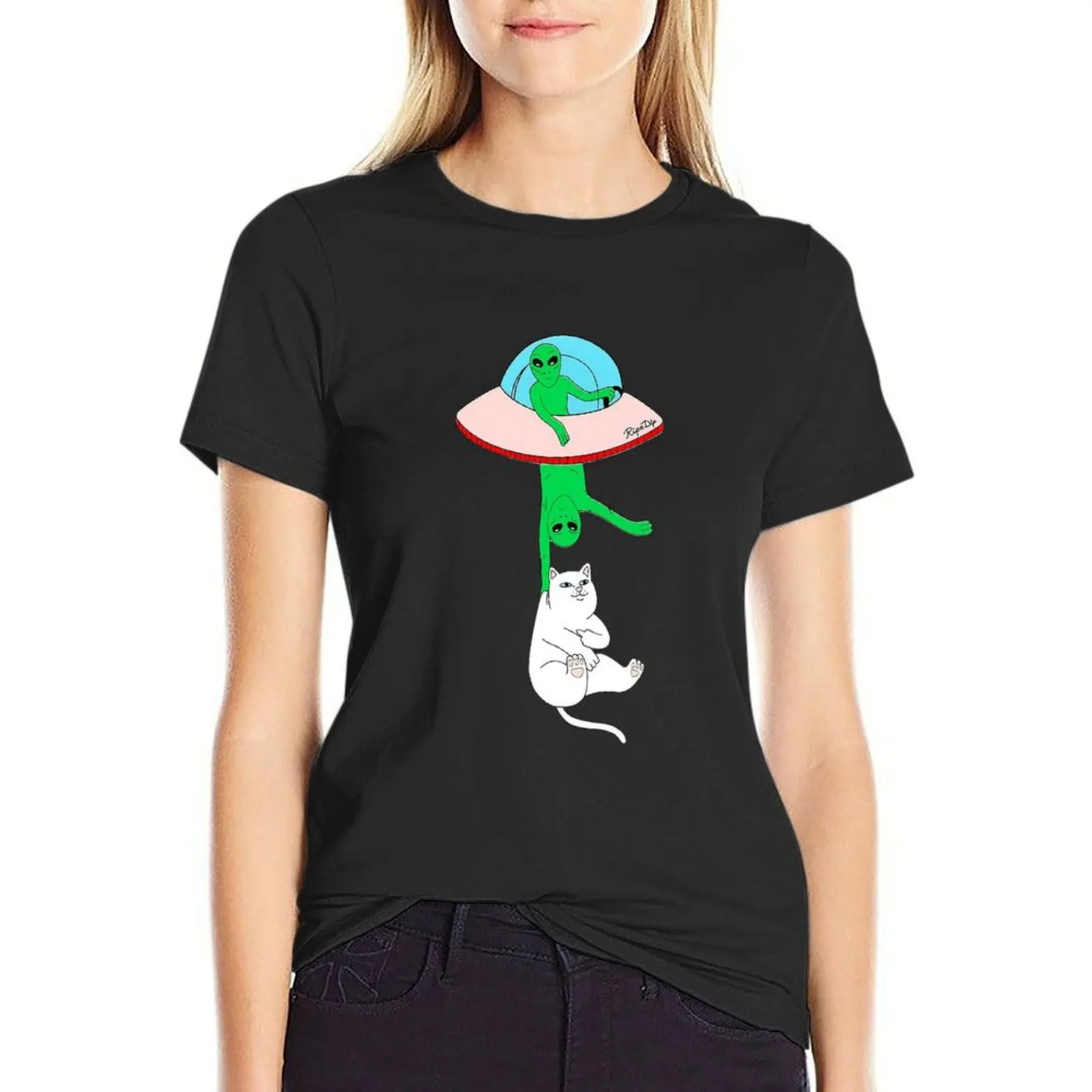 

Green Alien T-Shirt customizeds summer clothes customs design your own anime tshirts woman