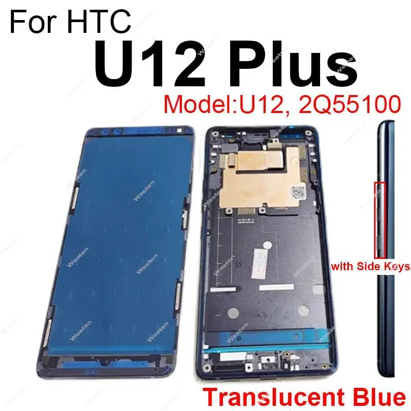 الإطار الأوسط الإسكان ل HTC U12 Plus u12 + الإطار الأمامي الأوسط الإسكان الحافة حامل غطاء استبدال أجزاء