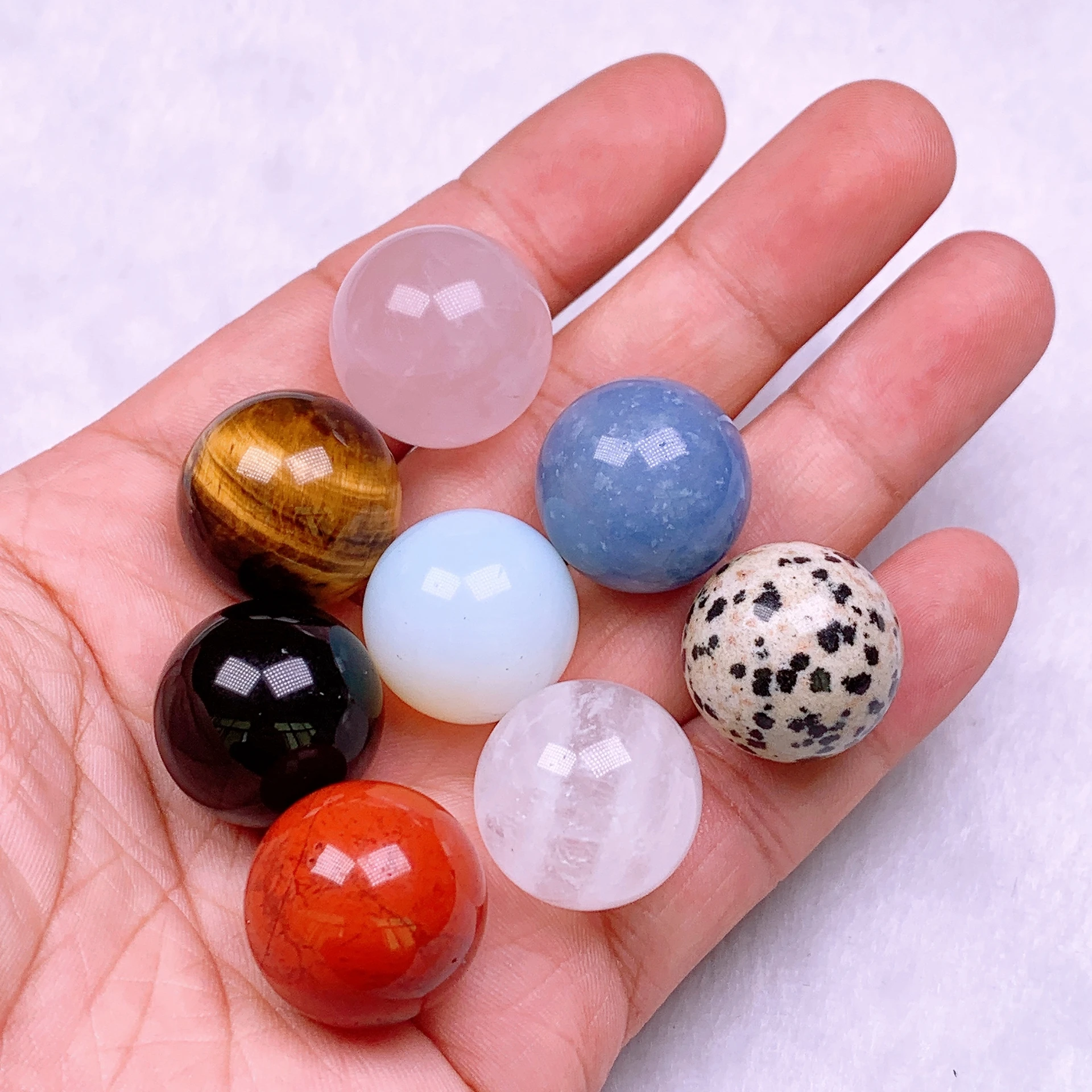 20mm Mini Sphere Natural Amethyst Ball Pocket Gemstone Crystal Quartz Reiki Healing Mineral Round Bead Home Decor aquarium Gift