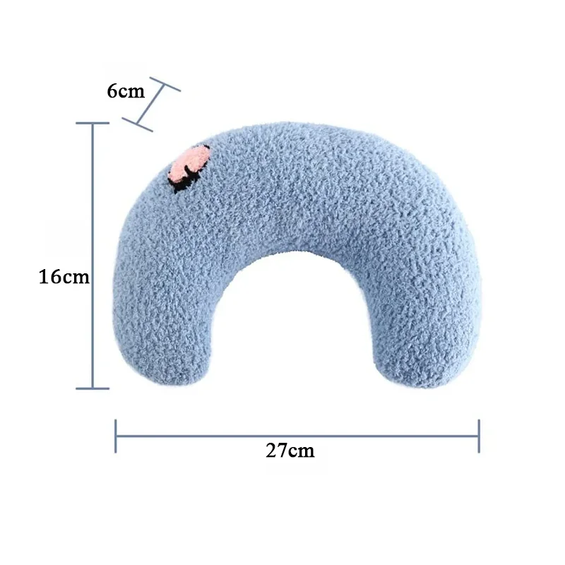 Pillow for Cats Puppy Neck Pillow Soft Pet Calming Toy Half Donut Cuddler, U-Shaped Pillow for Pet Joint Relief Sleeping Improve