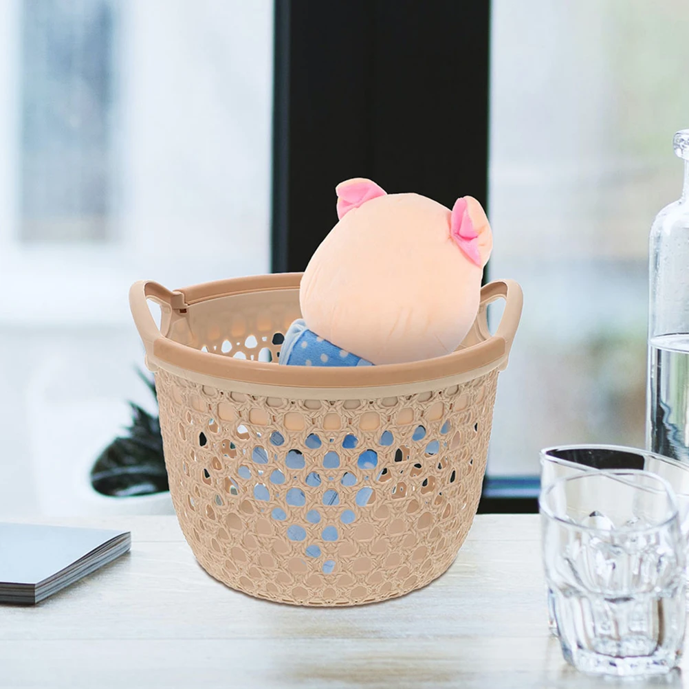 

2Pcs Portable Laundry Hampers Waterproof Hollow Out Laundry Baskets Large Capacity Bathroom Clothes Organizer Beige