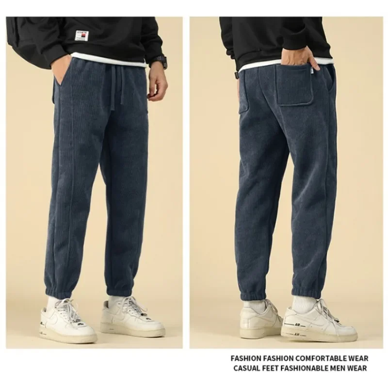 

Fashionable Trendy New Plush Thick Casual Pants Comfortable Versatile Cold Resistant and Warm High-quality Casual Pants
