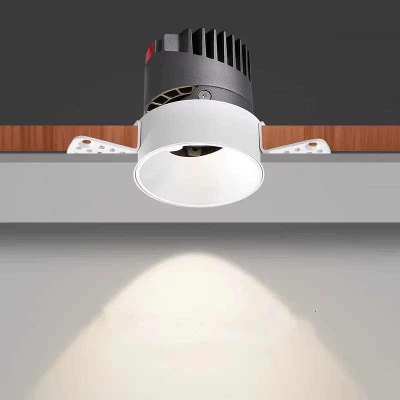 عكس الضوء الحافة أقل الأضواء جزءا لا يتجزأ من الذرة cob المضادة للوهج المنزلية حافة ضيقة LED ضوء السقف النازل 9W12W15W AC96-240V