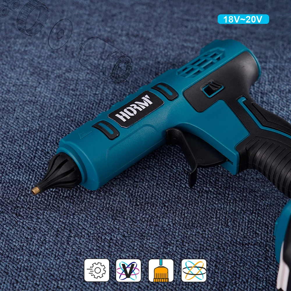 Hormy Electric Hot Melt Glue Gun Cordless 11mm colla Stick Hot Melt saldatura pistola ad aria calda strumento di riparazione fai da te per batteria Makita 18V