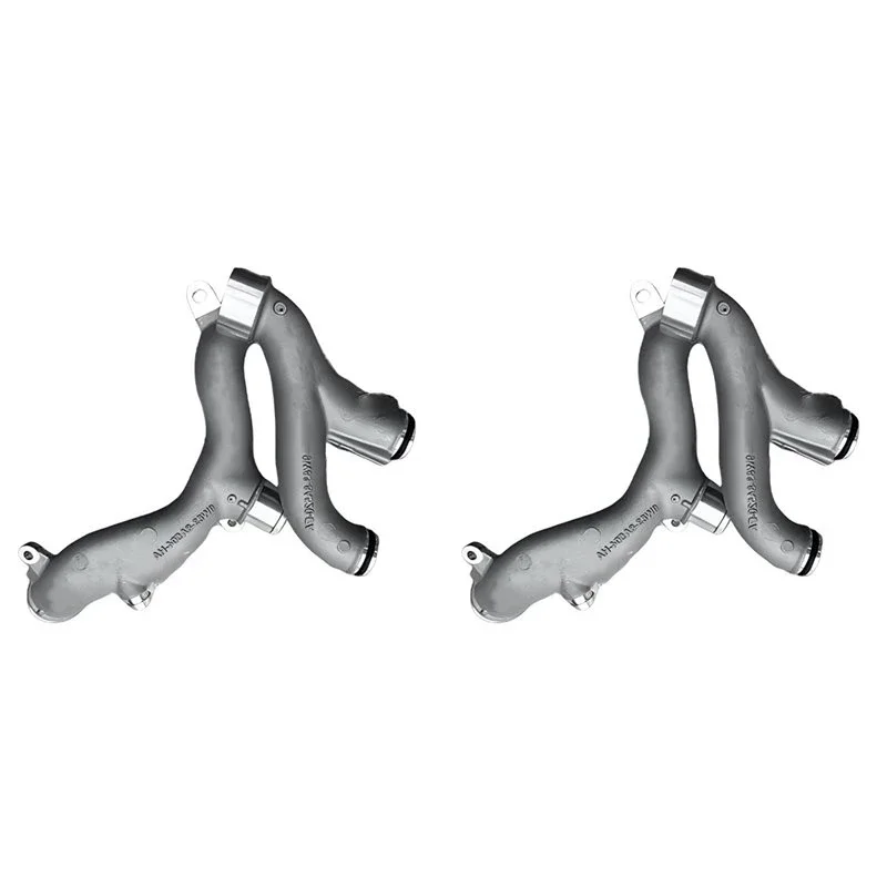 Latest-LR186859 AJ814311 LR186917 AJ814312 4PCS Reinforced Thermostat Aluminum Water Pipe For Land Rover Jaguar