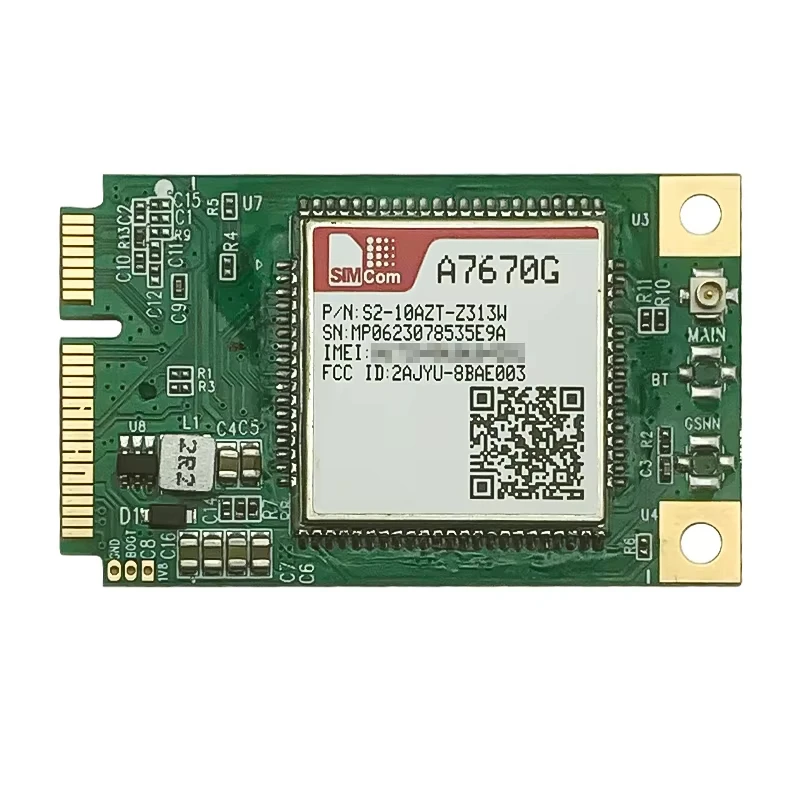 SIMCOM A7670G-LLSE MINI PCIE CAT1 Modul Global LTE-FDD/TDD/GSM/GPRS/EDGE A7670