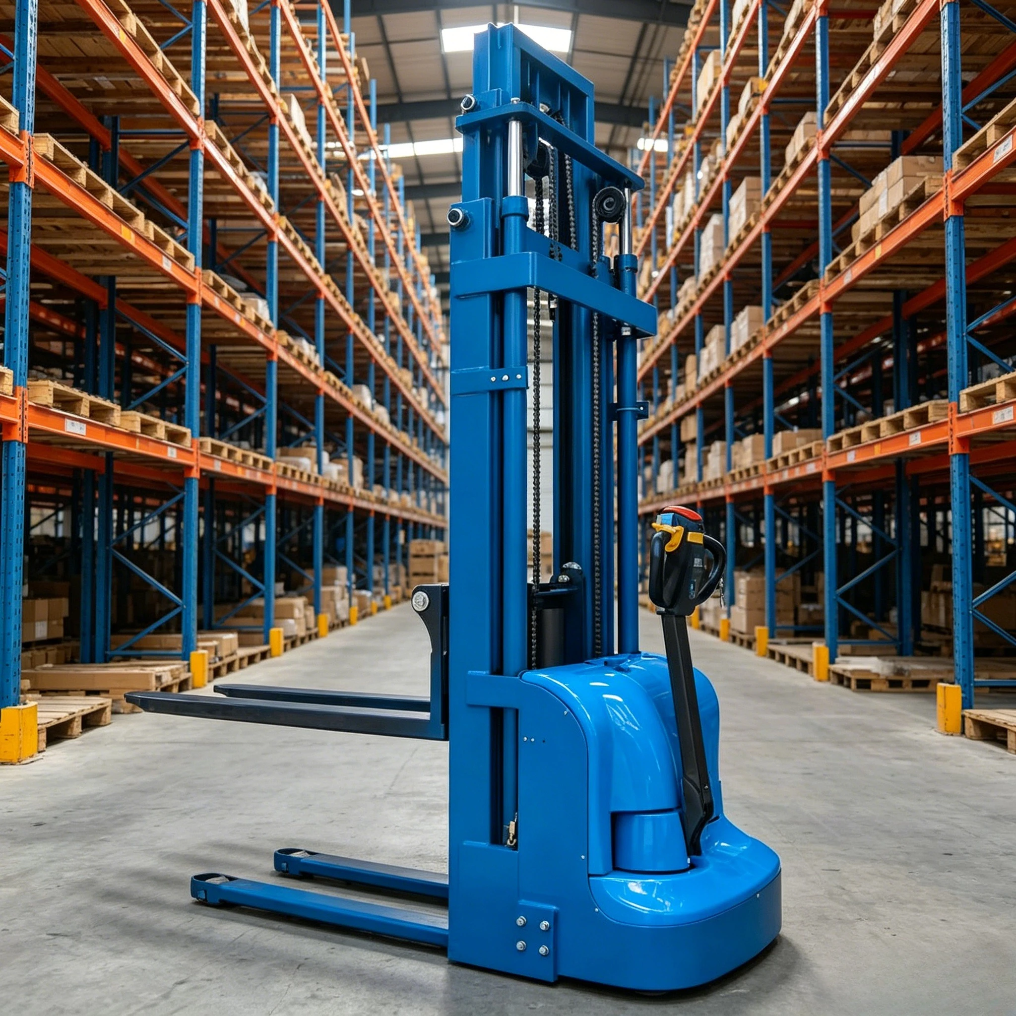 Free Shipping Factory Direct Sales High Cost Performance CE Certified Fully Forklift Electric Stacker Lift 3 Meters Customized