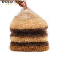 Highlight Afro Kinky Bulk Hair No Attachment Rebecca Afro Curly Bulk Human Hair Virgin Remy Dreadlock 50G/Pack Highlight Braids 5