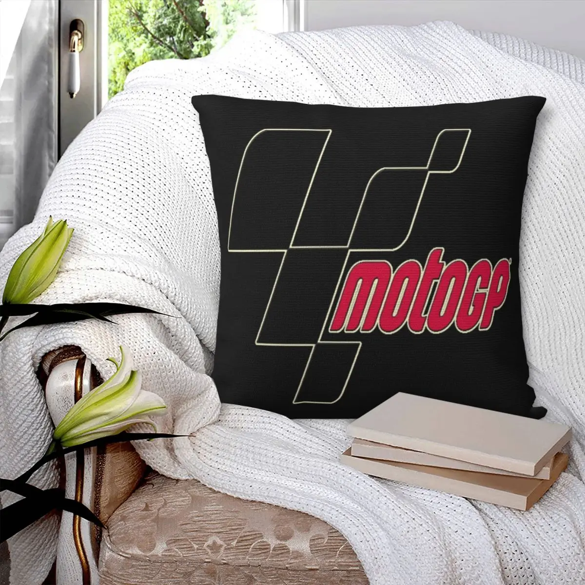 Moto GP Square Pillowcase Pillow Cover Polyester Cushion Zip Decorative Comfort Throw Pillow for Home Car