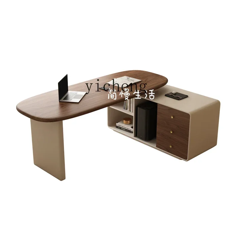 CZ-3  Solid Wood Corner Desk Light Luxury Modern Study Desk Consultation Desk