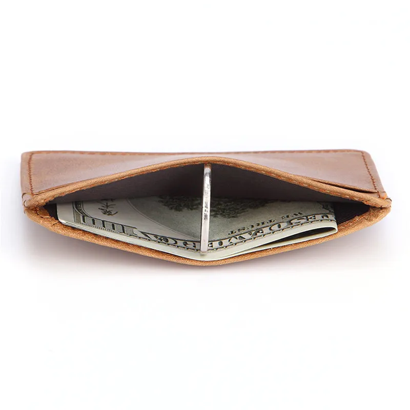 New Man Leather Card Case Oil Wax Leather Multi-card Slot Bank Card Holder Retro Ultra-thin Card Bag Multifunctional Coin Purse