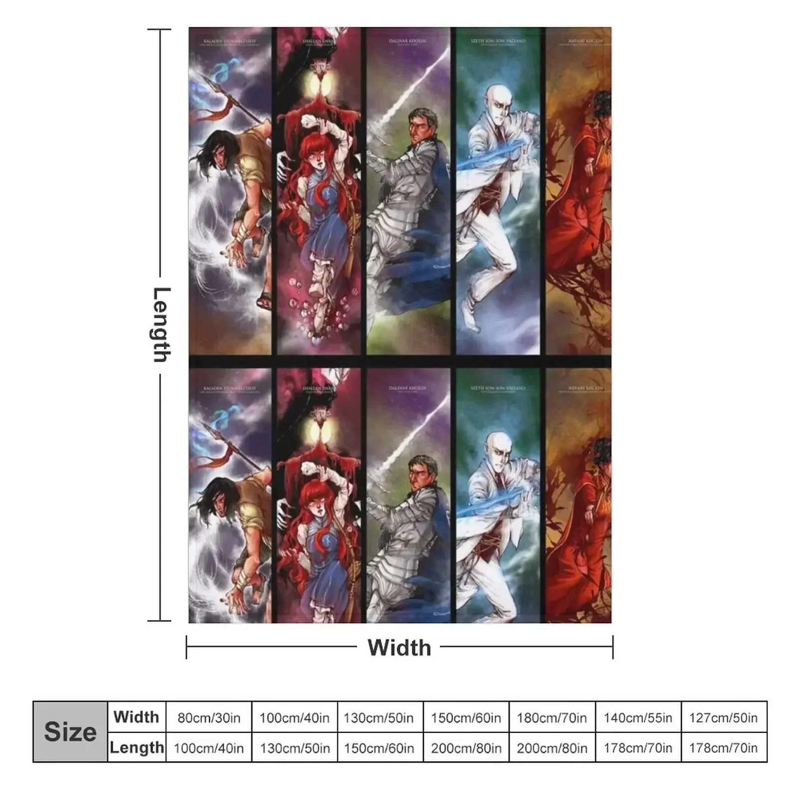 The Stormlight Archive Epic Fantasy Novel 2022 By Brandon Sanderson Character Fanart Collage Throw Blanket Thermal Blankets