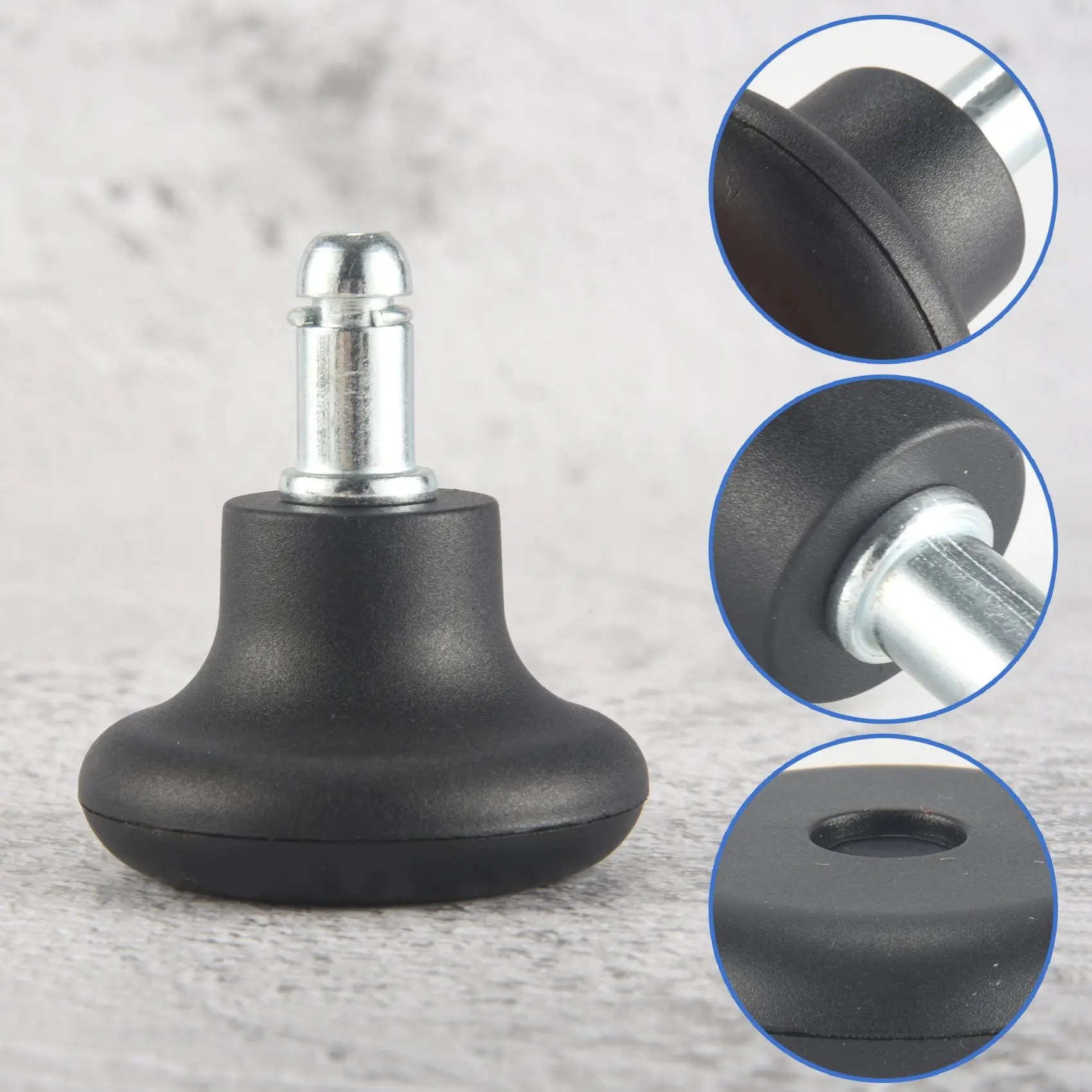 A69E5 Pack Bell Glides For Office Chair Without Wheels, Replacement Rolling Chair Swivel Wheels Fixed Stationary Castors