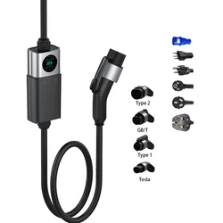 Factory Ev Charger Type2 7kw 32a Gbt Type1 16a 11kw 22kw J1772 EVS AC Fast Electric Car Level 2 Portable Ev Charging Station