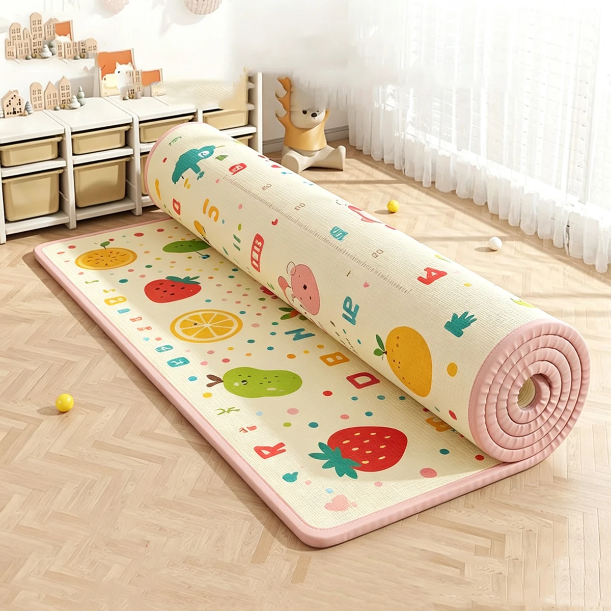 Tapis de jeu pour bébé de grande taille, épaisseur 0,5 cm, tapis de puzzle pour enfants, tapis d'éveil, tapis d'activité pour enfants, tapis de jeu en mousse souple