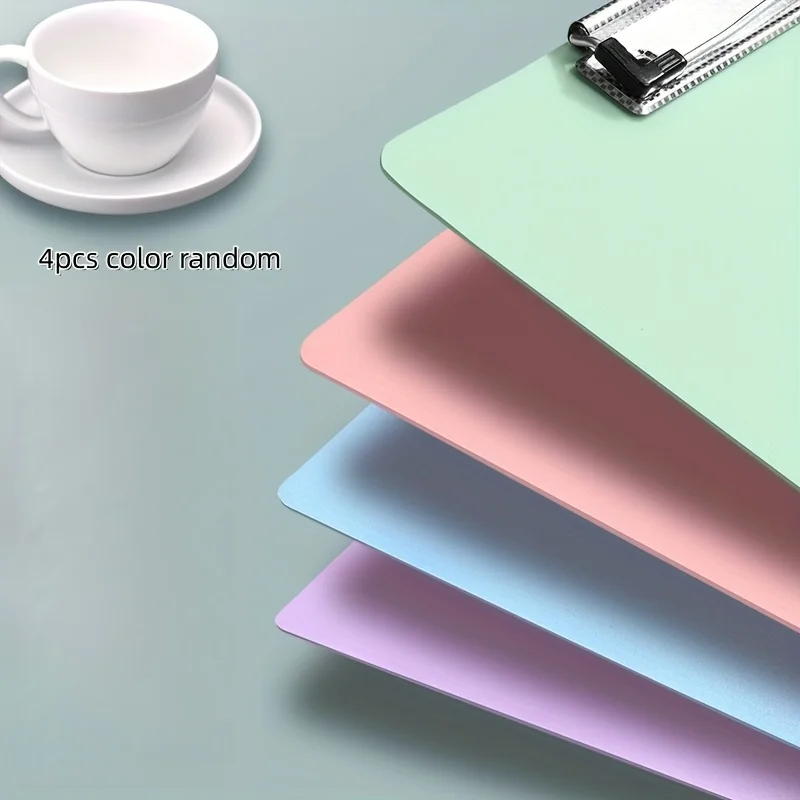4pcs Random Color A6 Writing Board Clips, File Folder Clips, Office and Factory Writing Board Clips, Office Supplies for Writing