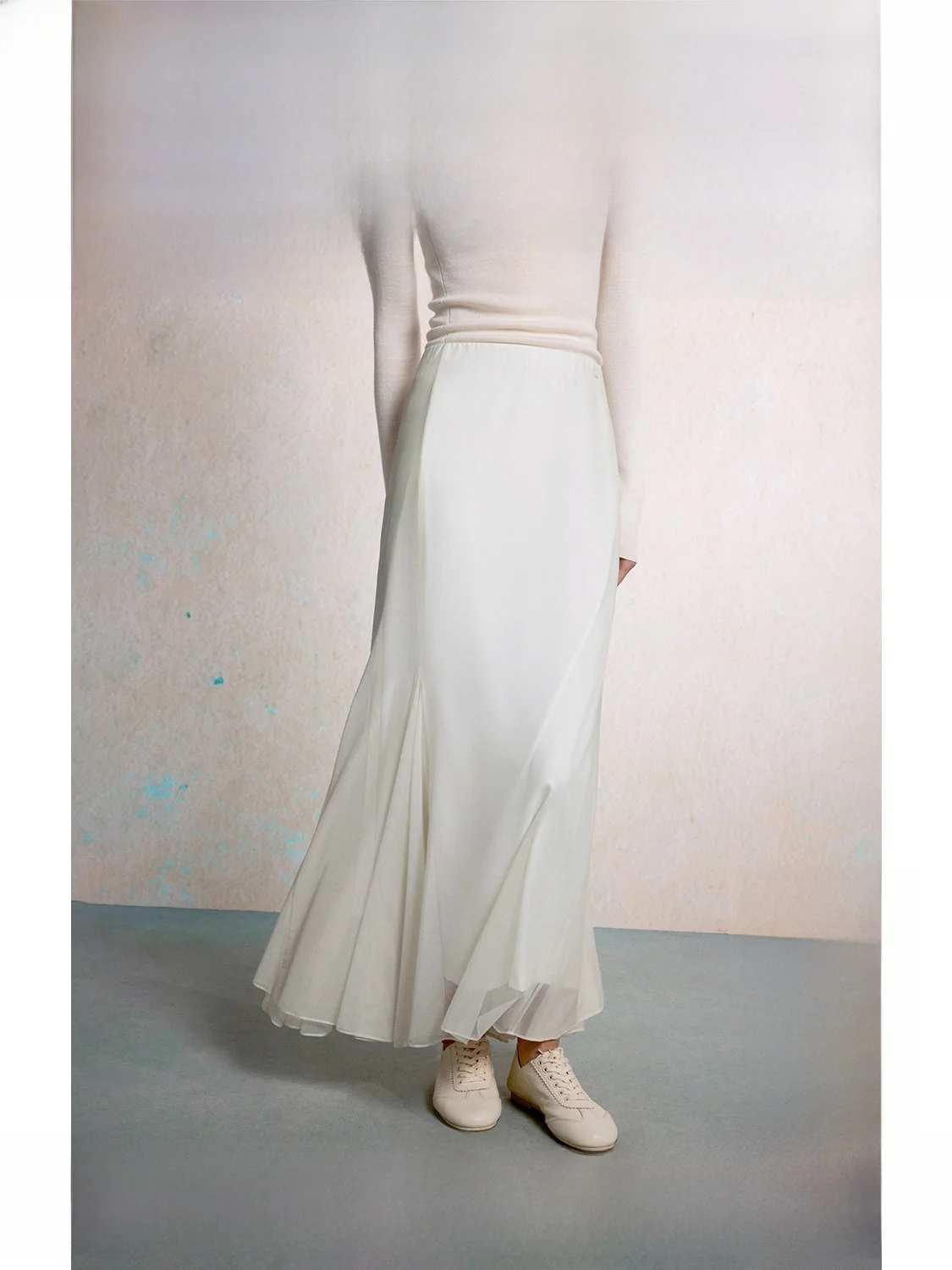 

Элегантная юбка-трапеция с дизайнерским узором, стройнящая, длинная, для женщин, весенне-осенний сезон, из полиэфирного волокна