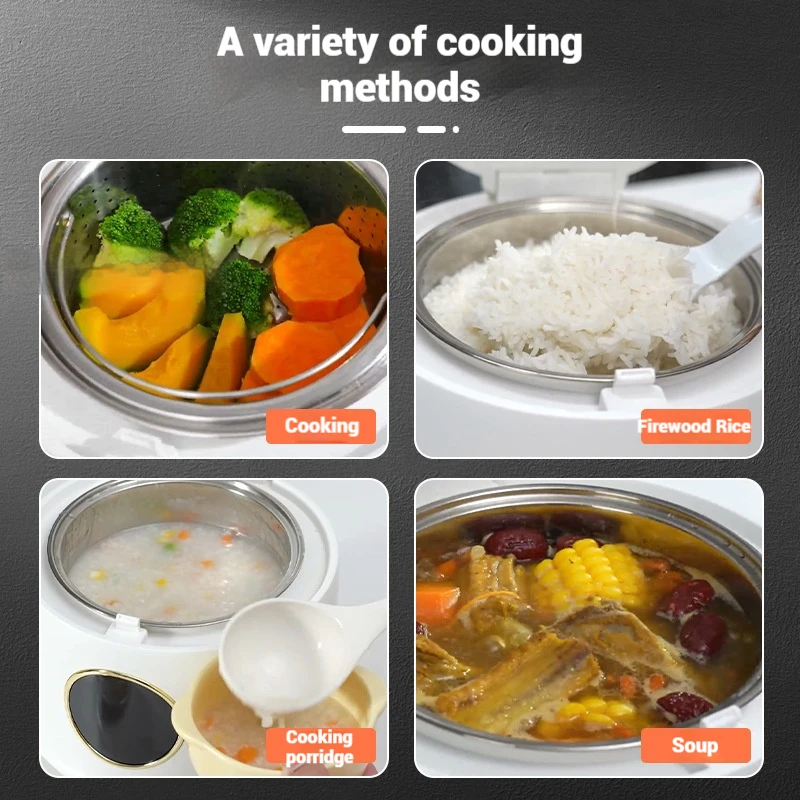 2025 جديد 110 فولت-220 فولت وعاء طبخ أرز صغير 2 إلى 3 أشخاص صغير علوي تبخير وجزء سفلي جهاز طبخ الأرز 1-2 أشخاص
