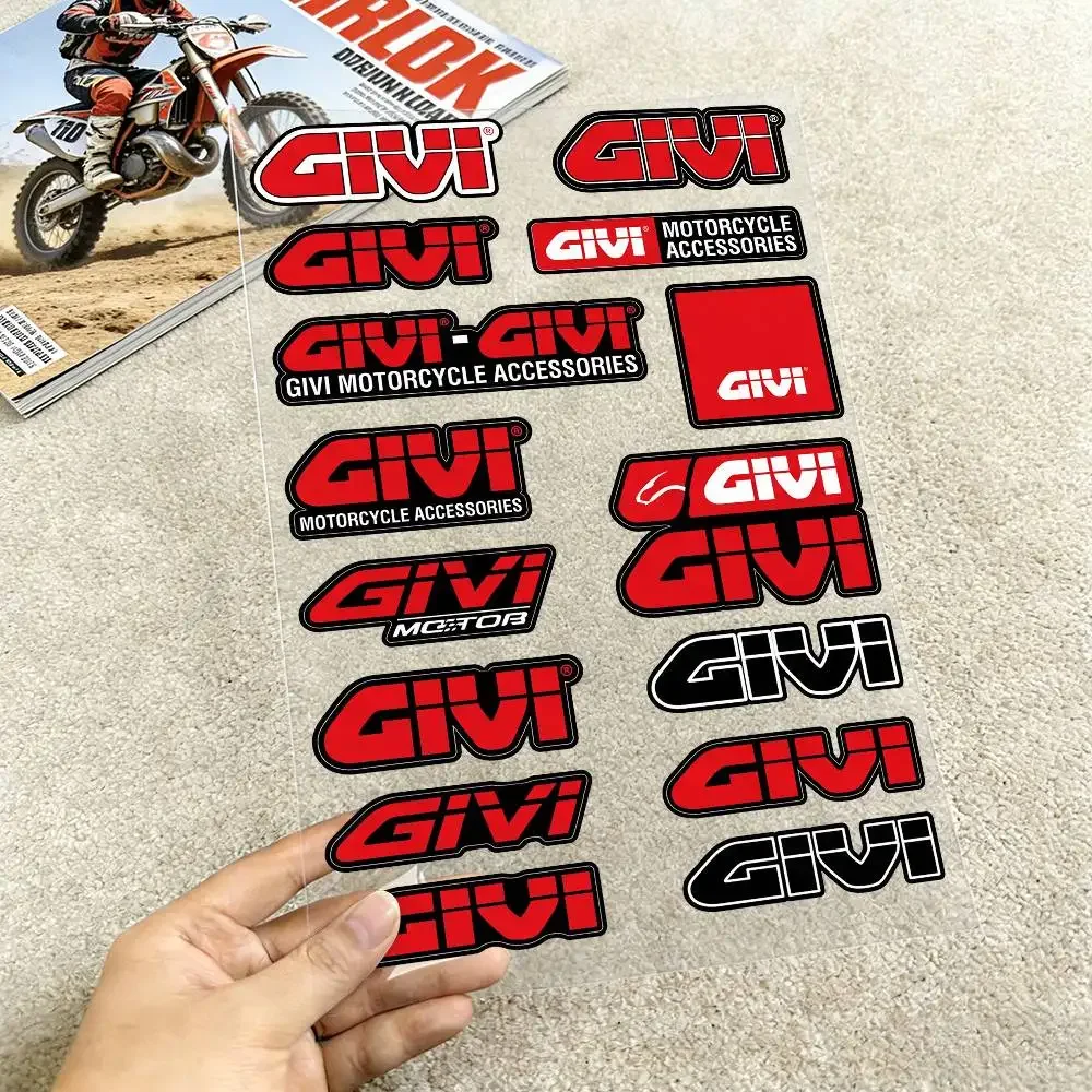 Adesivos Refletivos GIVI para Motocicletas, Adesivos de Segurança 3M para Aviso Noturno em Cascos de Scooter