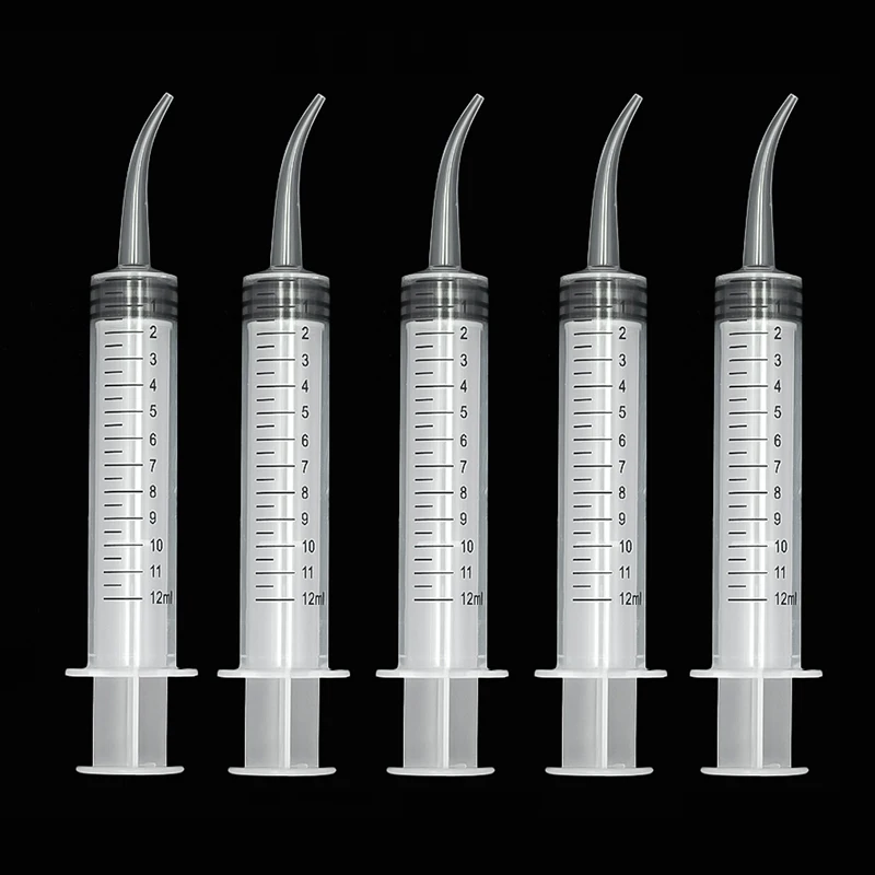 Siringa a gomito alimentazione per uccelli alimentazione del seno alimentatore per medicinali siringa in plastica da 12ml siringa senza ago