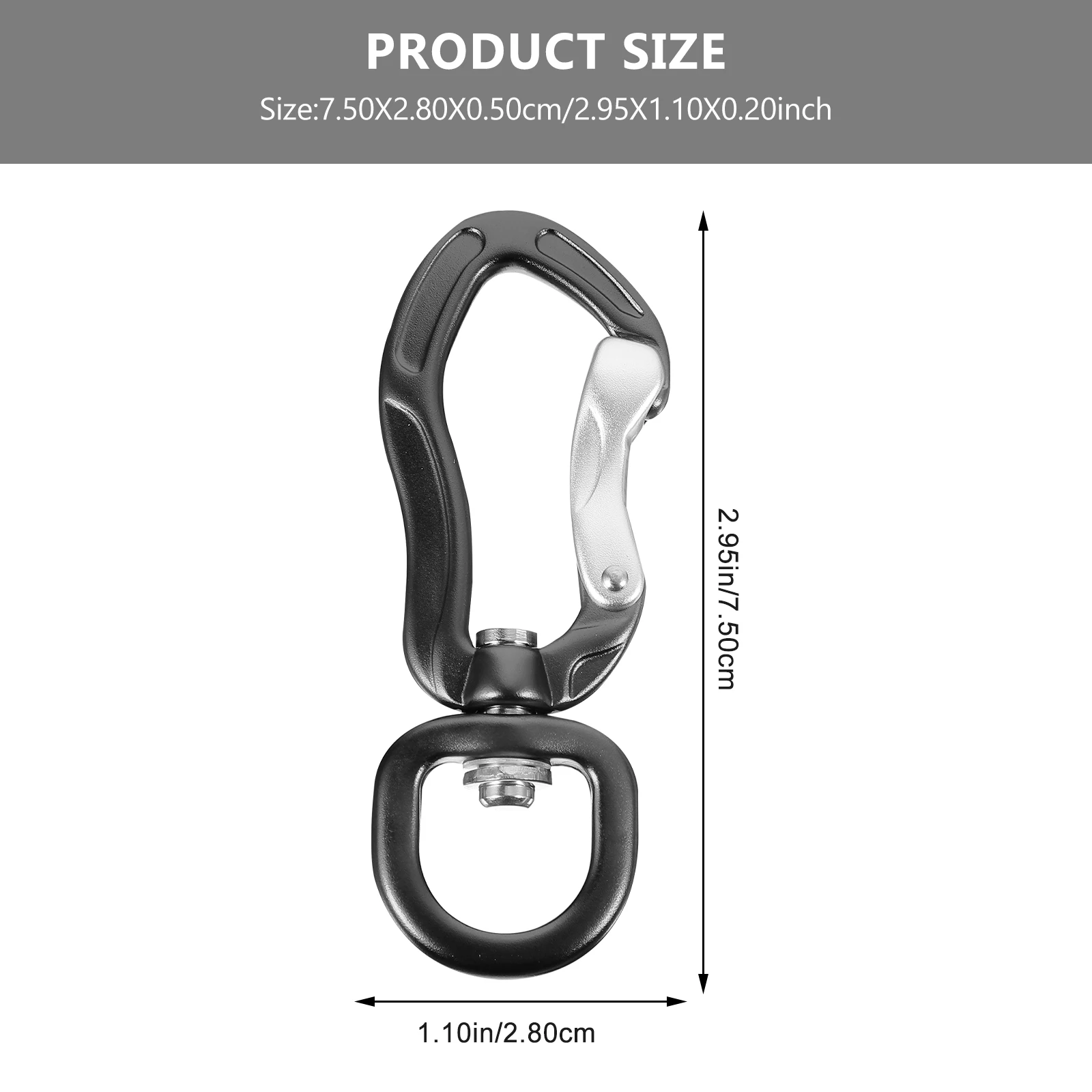 Fivela de pipa de suspensão rápida, design compacto durável premium para acessórios de escalada, chaveiro multifuncional, fivela universal para cachorro