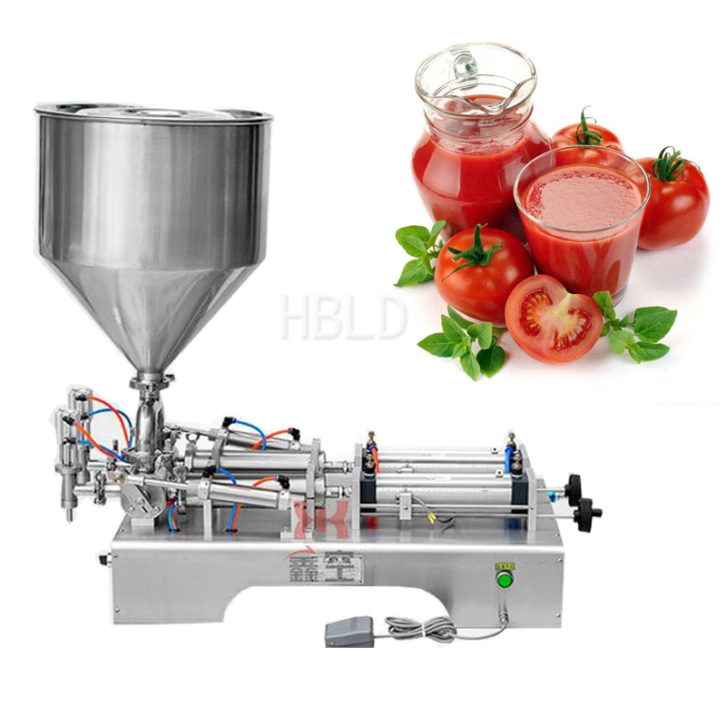 100-1000ml Semi-Automatic Dual Filling Head Volumetric Liquid Packaging Machine