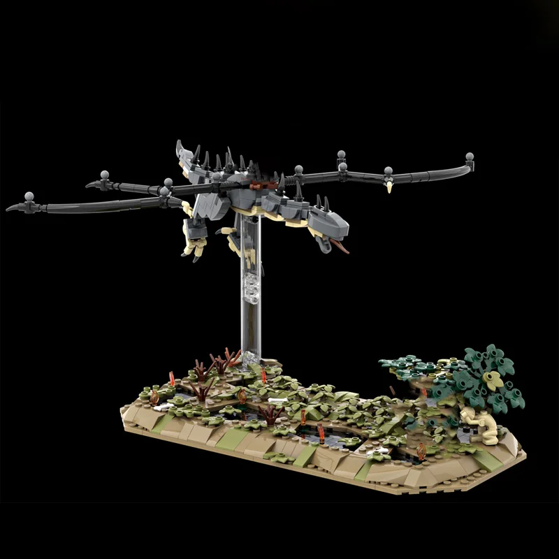 

795 шт. MOC Dead Marshes DIY модульные строительные блоки Lordes of the Ringsss модель креативная сборка игрушка фэнтезийный пейзаж дисплей