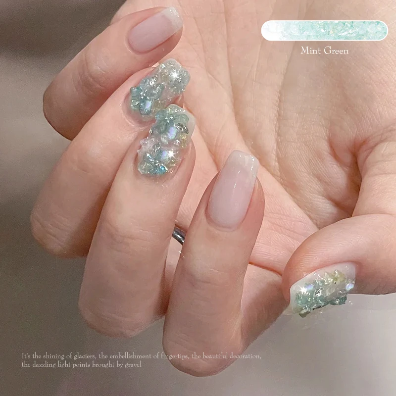 30 جرام ثلاثية الأبعاد الزجاج غير النظامية سحق حجر كريستال الحصى مسمار الفن السحر لتقوم بها بنفسك راتنجات الايبوكسي الديكور مانيكير حجر الراين اكسسوارات