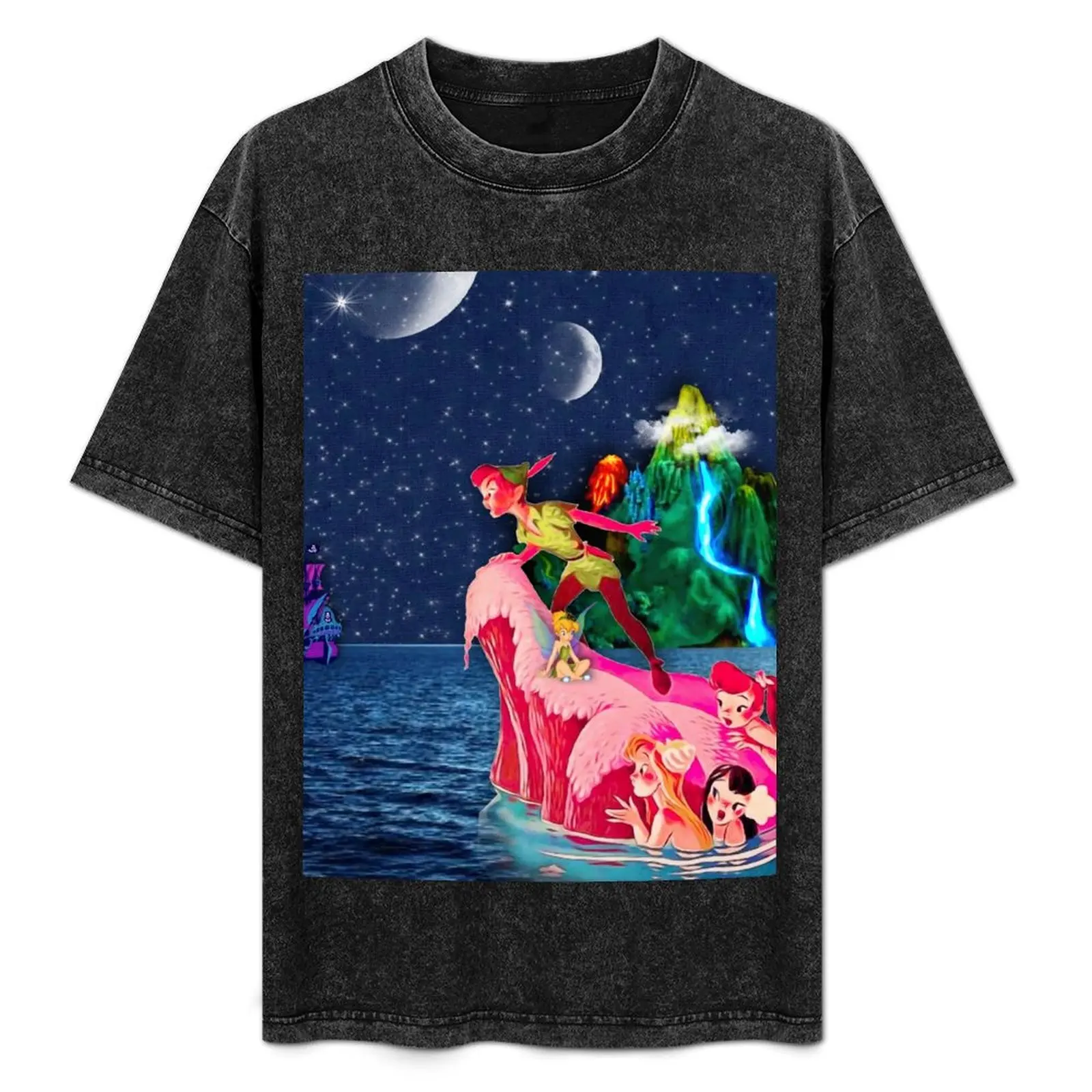 

PETER PAN AND THE SIRENS T-Shirt Man t-shirt korean fashion black t shirts for men