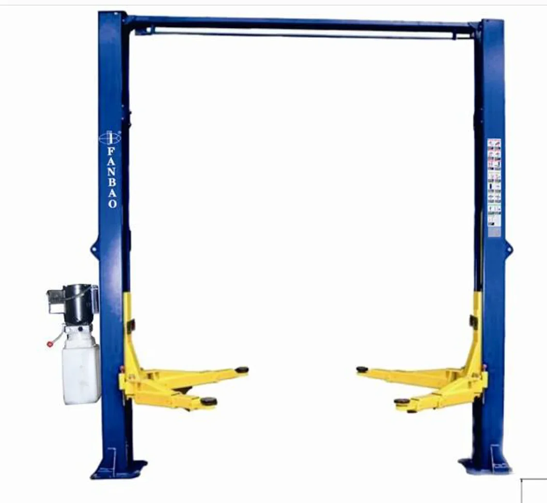 QJY4.0-D5A Two Post Lift single side handle release car lift with CE certification